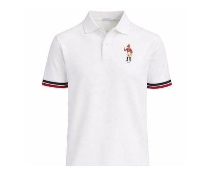 KILTIZILEA Dessalines Embroidery Handmade Well Crafted %100 cotton Polo Shirt – White