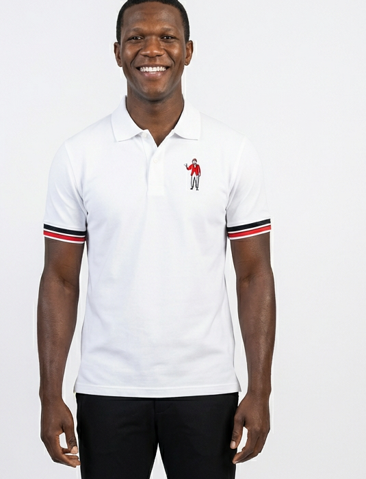 KILTIZILEA Haitian Heritage Polo Shirt – White